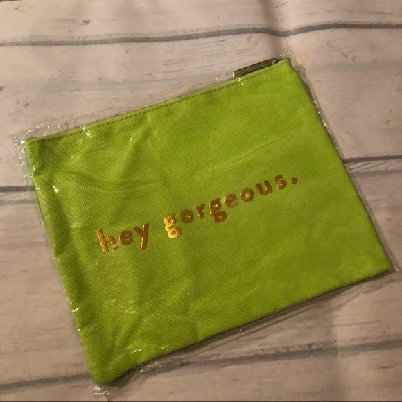 Nordstrom Handbags - Nordstrom Canvas Cosmetic pouch - Lime Green NEW